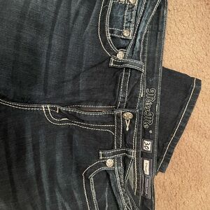 Miss Me Women's Deep Indigo straight Cut Jeans